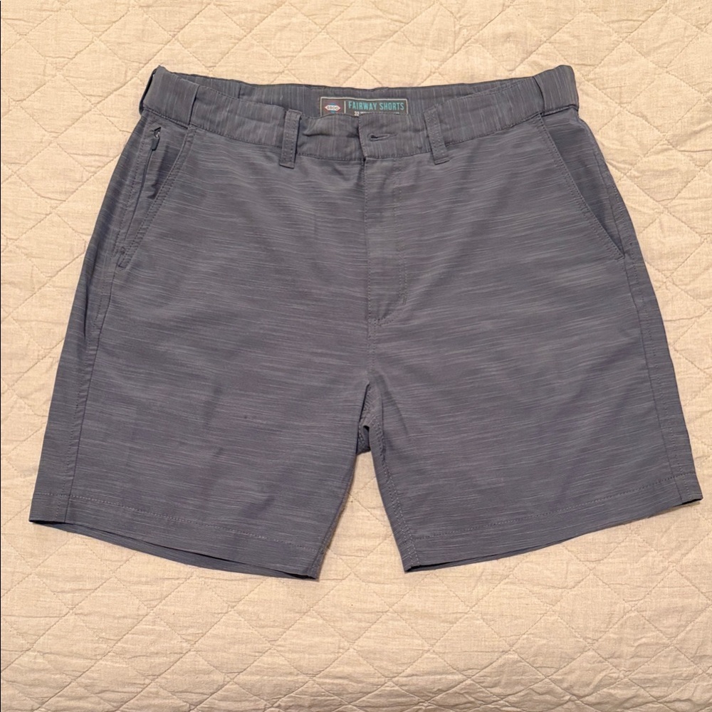 The Southern Shirt Company Men's Blue/Gray Flat Front Shorts